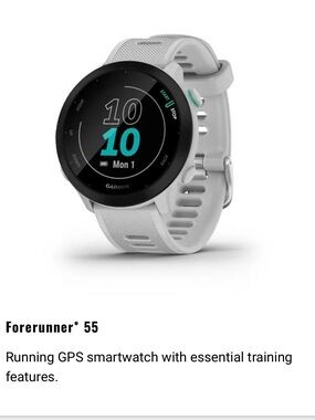 Garmin Forerunner 55 White Fitness GPS Watch